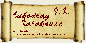 Vukodrag Kalaković vizit kartica
